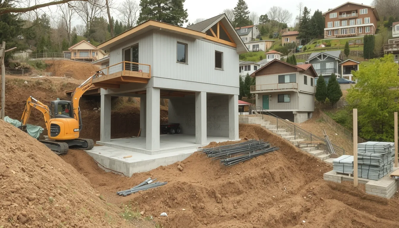 construire sur un terrain en pente