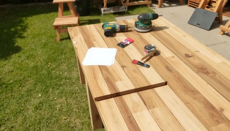 Fabriquer une table en bastaing pour le jardin : tutoriel complet