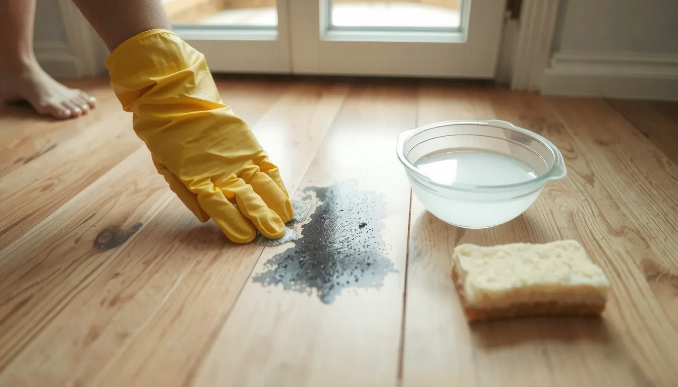 enlever tache noire sur parquet